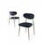 HANAH HOME Set stolica (4 komada) Vina Anthracite Chrome