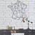 WallXpert metalni zidni ukras 5292, geometrijska mapa Francuske, 72 x 74 cm, crni