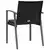 Vrtne stolice s jastucima 4 kom crne 56,5x57x83 cm poliratan