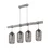 Brilagi - Luster na sajli WOOD GLASS 4xE27/60W/230V borovina/siva/zadimljeno-siva