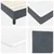 LED Box Spring Postelja Temno siva 80 x 200 cm Žamet