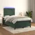 Vidaxl Box spring postelja z vzmetnico LED tem. zelena 120x200cm žamet