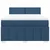 Vidaxl Box spring postelja z vzmetnico modra 140x200 cm blago