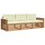Set vanjskih sofa s jastukom 3 pcs Prirodna i krem