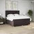Vidaxl Box spring postelja z vzmetnico temno rjav 200x200 cm blago