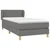 Vidaxl Box spring postelja z vzmetnico temno siva 80x200 cm blago