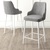 Hanah Home Set barskih stolica Enox, 4 komada, Sivo-beli