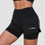 GymBeam Women‘s Pulse Running shorts 2in1 Black