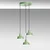 Opviq Luster Memati-181, 75-108cm, 45 cm, 3xE27, IP20, Zeleni