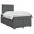 vidaXL Postelja boxspring z vzmetnico Temno siva 120 x 190 cm Blago