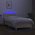 vidaXL Box spring postelja z vzmetnico LED krem 80x200 cm blago