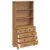vidaXL hutra ASKIMmedena rjava 91x40x183 cm Trden bor les