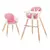 KINDERKRAFT Hranilica za bebe 2u1 Sienna roze-bela