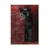 WallXpert uramljena slika 115238, crni panter na crvenom orijentalnom ćilimu, 30 x 40 cm, beli ram