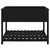 Sadilica s policom crna 111,5x111,5x81 cm od masivne borovine