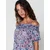 KOROSHI Bluza modra/lila/bela