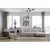 Atelier del Sofa Ugaona garnitura Aren 145x43x206cm Siva