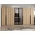 Hanah Home ormar sa reflektujućim staklom Nisa 20616, 360 cm, dore