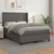 Vidaxl Box spring postelja z vzmetnico siva 140x190 cm umetno usnje