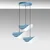 Opviq Luster Vatoz-Nus-6141, 75-112cm, 50 cm, 3xE27, Plavi