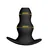 SuperLove Open Hollow Silicone Anal Plug Black S