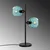 Opviq Stona lampa Benek-15-14552, 36x18x58 cm, IP20, Crno-plava