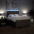 Vidaxl Box spring postelja z vzmetnico taupe 140x200 cm blago