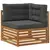 Set vanjskih sofa s jastukom 6 Komad Prirodna i antracit