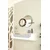 Hanah Home komoda Meyra 120, 120 cm, bela / zlatna