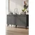 Hanah Home komoda Batum 150, 150 cm, antracit / zlatna