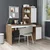 Hanah Home Nora Right radni sto 160 × 157,8 × 60 cm, bela / atlantski bor