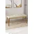 Hanah Home klupa Arwen, 105 cm, krem / prirodno drvo