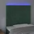 Vidaxl LED posteljno vzglavje temno zeleno 90x5x118/128 cm žamet