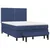 Vidaxl Box spring postelja z vzmetnico moder 140x190 cm blago