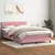Vidaxl Box spring postelja z vzmetnico roza 140x220 cm žamet