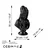 Aberto Design Dekorativna figura Yak-038-B, 20x35x15 cm
