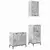 Set namještaja za kupaonicu 3 pcs Beton siva Konstruirano drvo