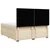 Vidaxl Box spring postelja z vzmetnico krem 180x200 cm blago