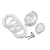 Master Series Double Lockdown Locking Customizable Chastity Cage Clear