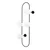 Opviq Zidna lampa E27 Socket, Crno-Bela