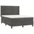 Vidaxl Box spring postelja z vzmetnico temno siva 140x200 cm žamet
