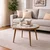 Hanah Home klub sto Polen 80, 80 cm, orah / beli mermer