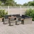 Sjedeća garnitura za vrt s jastukom 18 pcs Siva poliratan