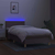 Greatstore Box spring postelja z vzmetnico LED taupe 90x190 cm blago