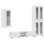 Set TV komoda s ladicama FLORIN 3 pcs Bijelo Konstruirano drvo