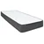 vidaXL Boxspring postelja temno siva iz blaga 200x200 cm
