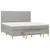 Vidaxl Box spring postelja z vzmetnico svetlo siva 200x200 cm blago