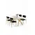 Hanah Home Trpezarijski set, 5 komada, Crni