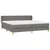Vidaxl Box spring postelja z vzmetnico temno siva 200x200 cm blago