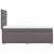 Vidaxl Box spring postelja z vzmetnico siva 80x200 cm umetno usnje